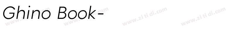 Ghino Book字体转换